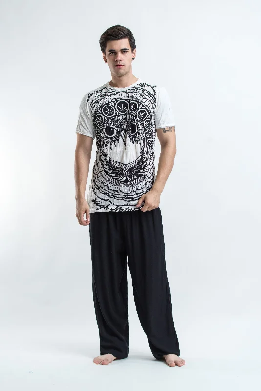 Special Price Mens Weed Owl T-Shirt in White