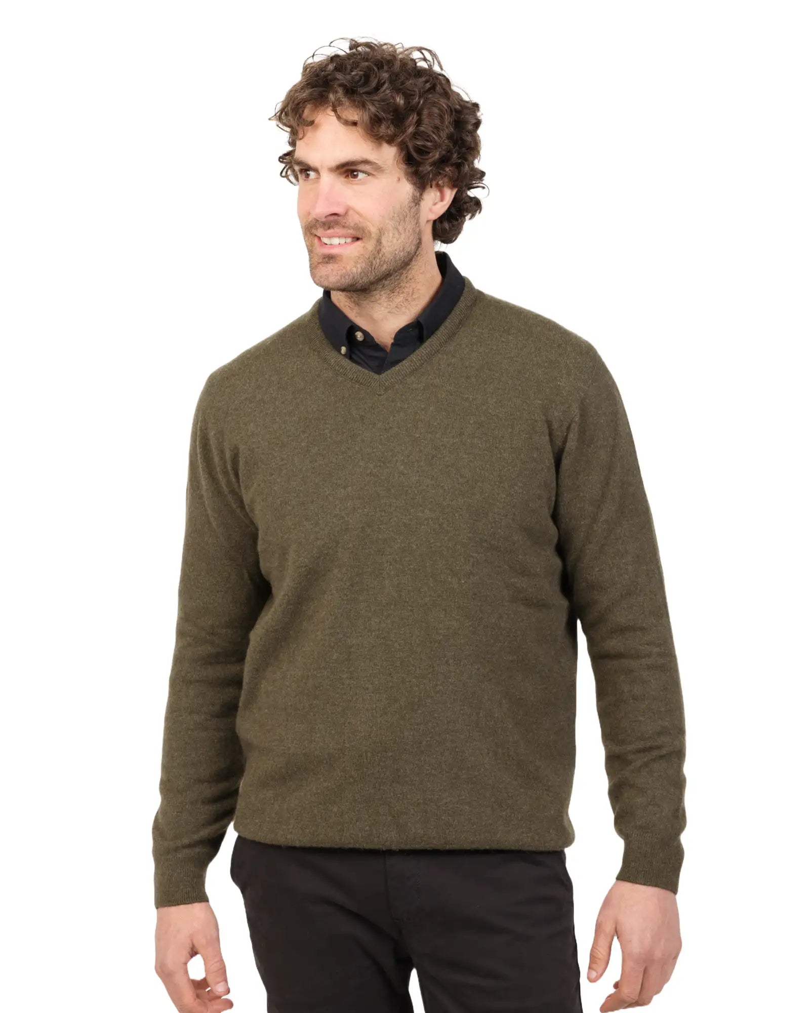 Weekend Offers That Shine Fern Men's Possum Merino Plain Sweater - NB121
