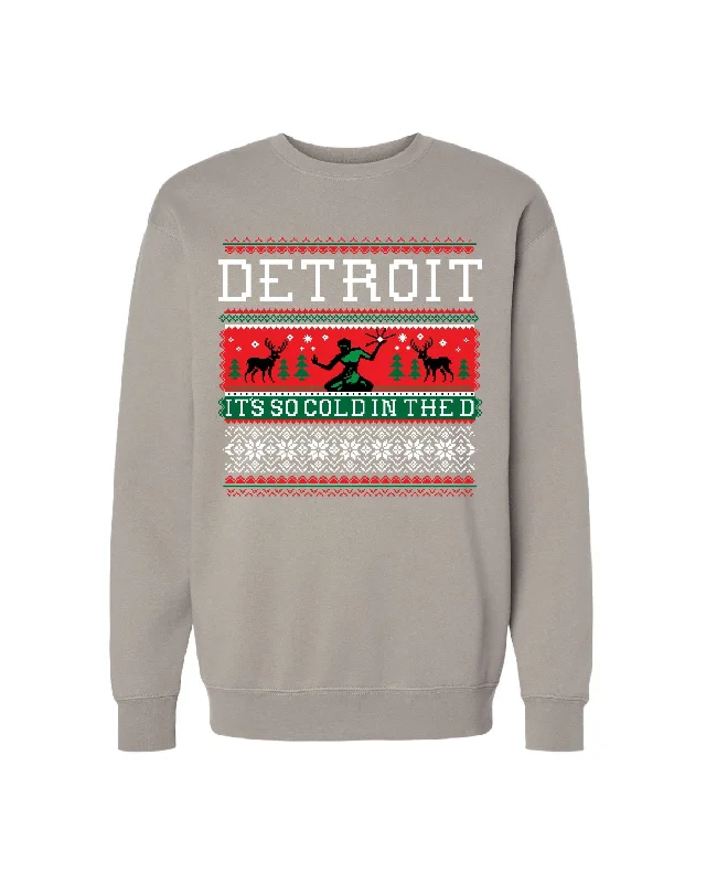 Ink Detroit - Ugly Christmas Sweatshirt - Cement