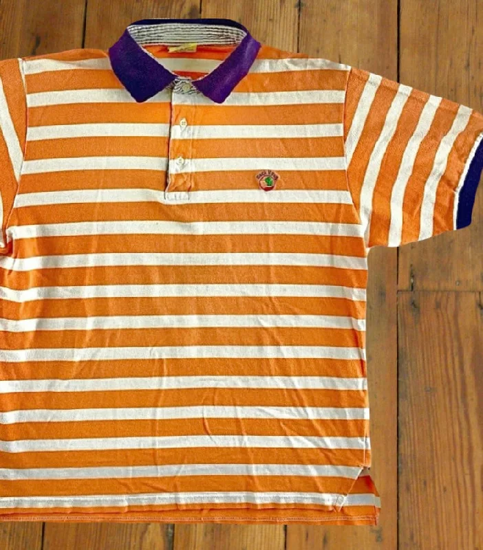 YEAR-End Sale Duck Head Striped Polo Shirt [1990s, large]