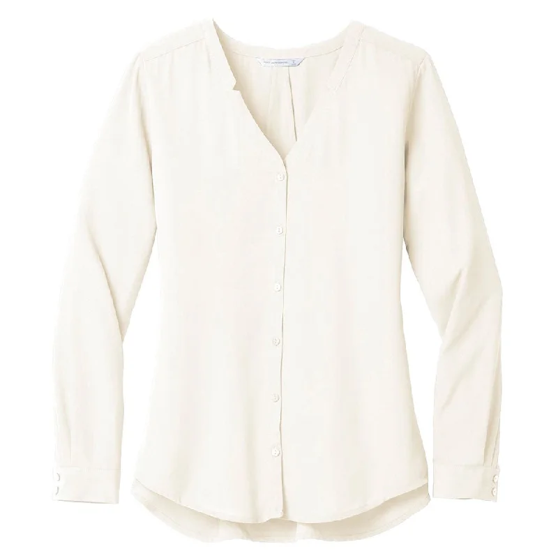 Can't Beat Port Authority® Ladies Long Sleeve Button-Front Blouse