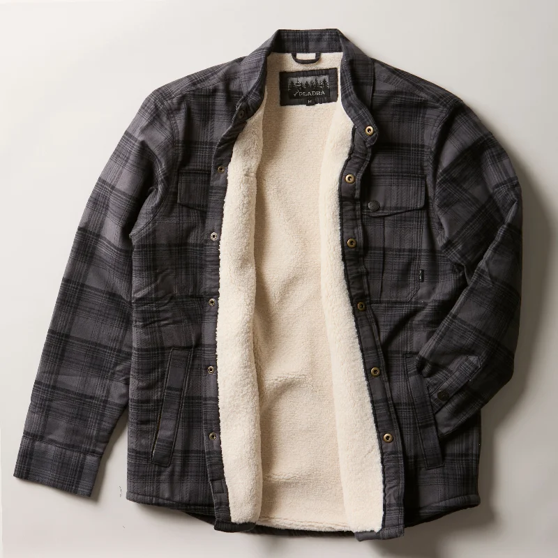 New Markdowns Men's Northwood Sherpa Insulated Flannel Jacket- Deadwood Black