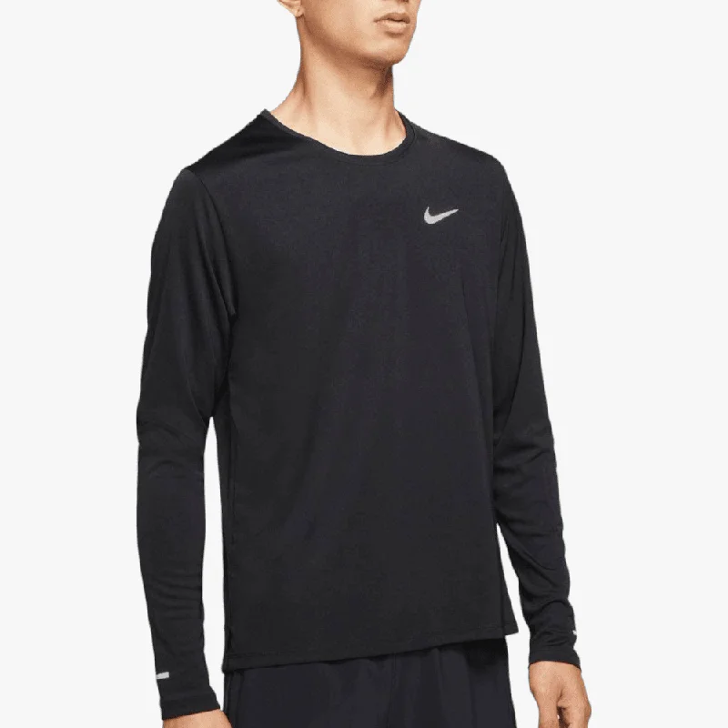 Great Deals Nike Mens Df Miler Long Sleeve Top Black