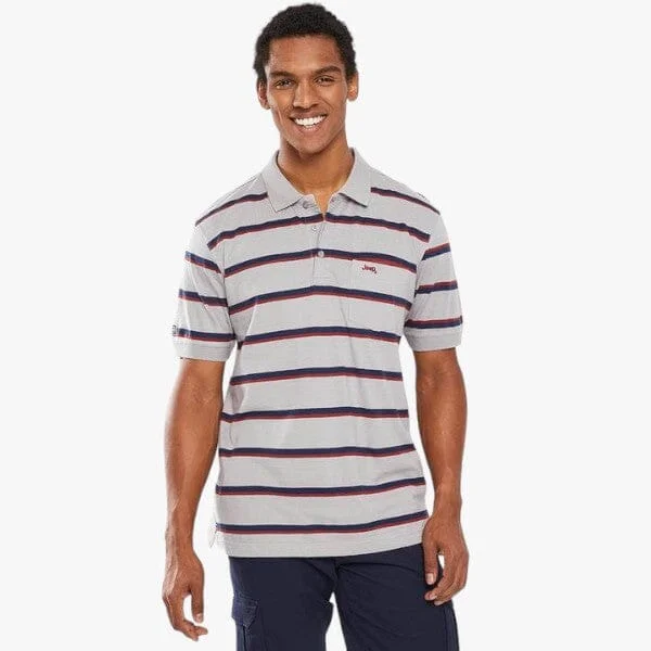 Customer Appreciation Sale Jeep Stripe Short Sleeve Golfer French Smog Multi
