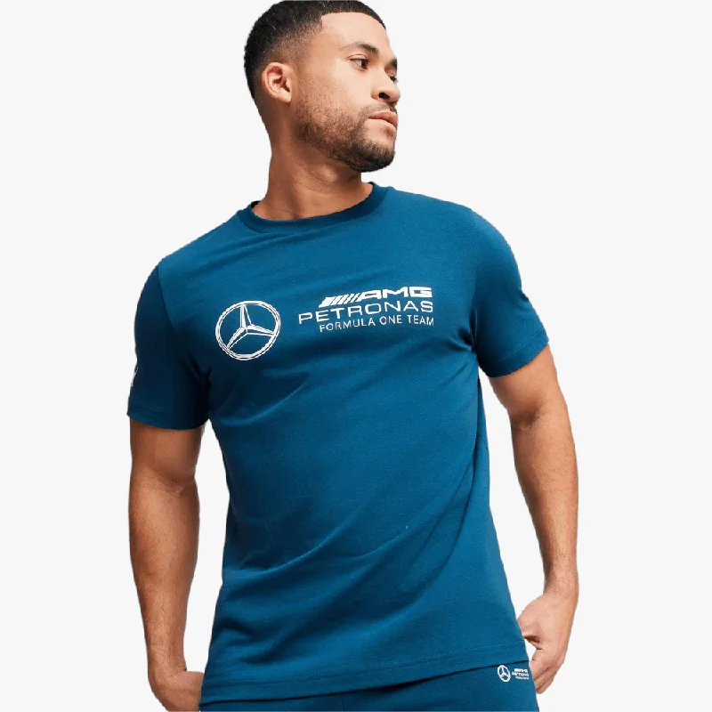 Year-End Sale Puma Mens Mapf1 Ess Logo Tee Ocean