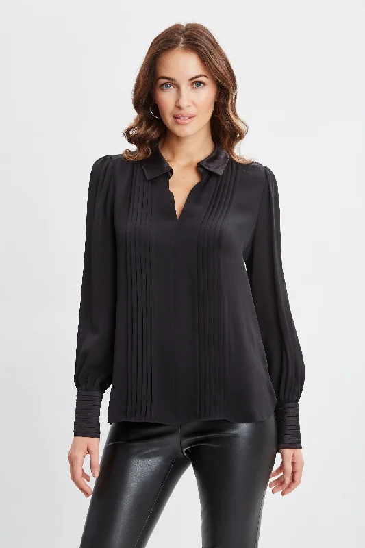 Weekend Specials to Indulge In Silk Pintuck Shirt