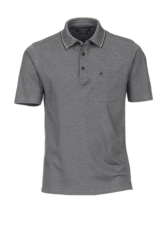 Price Buster Casa Moda Polo Shirt, Grey & Black