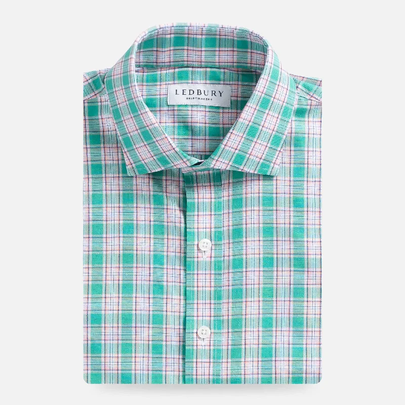 The Aqua Green Linlaw Check Custom Shirt