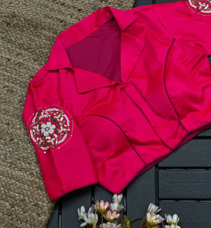 Weekend Offers That Delight Women's Rani Colour Pure Silk Readymade Blouse