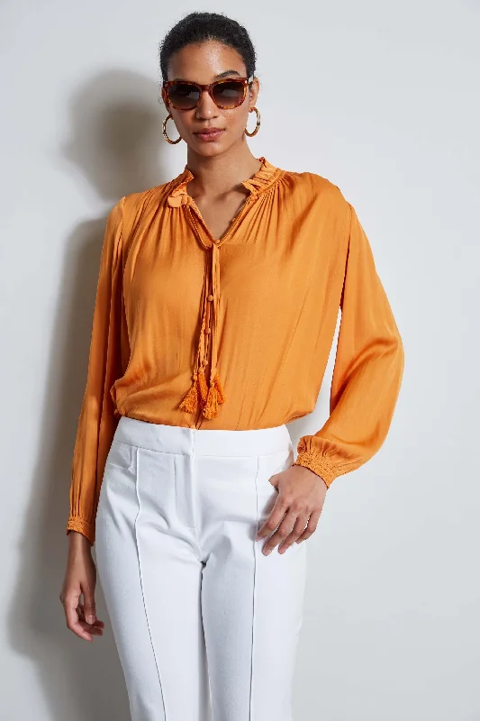 Weekend Specials to Indulge In T-Tahari Tie Neck Airflow Shirt