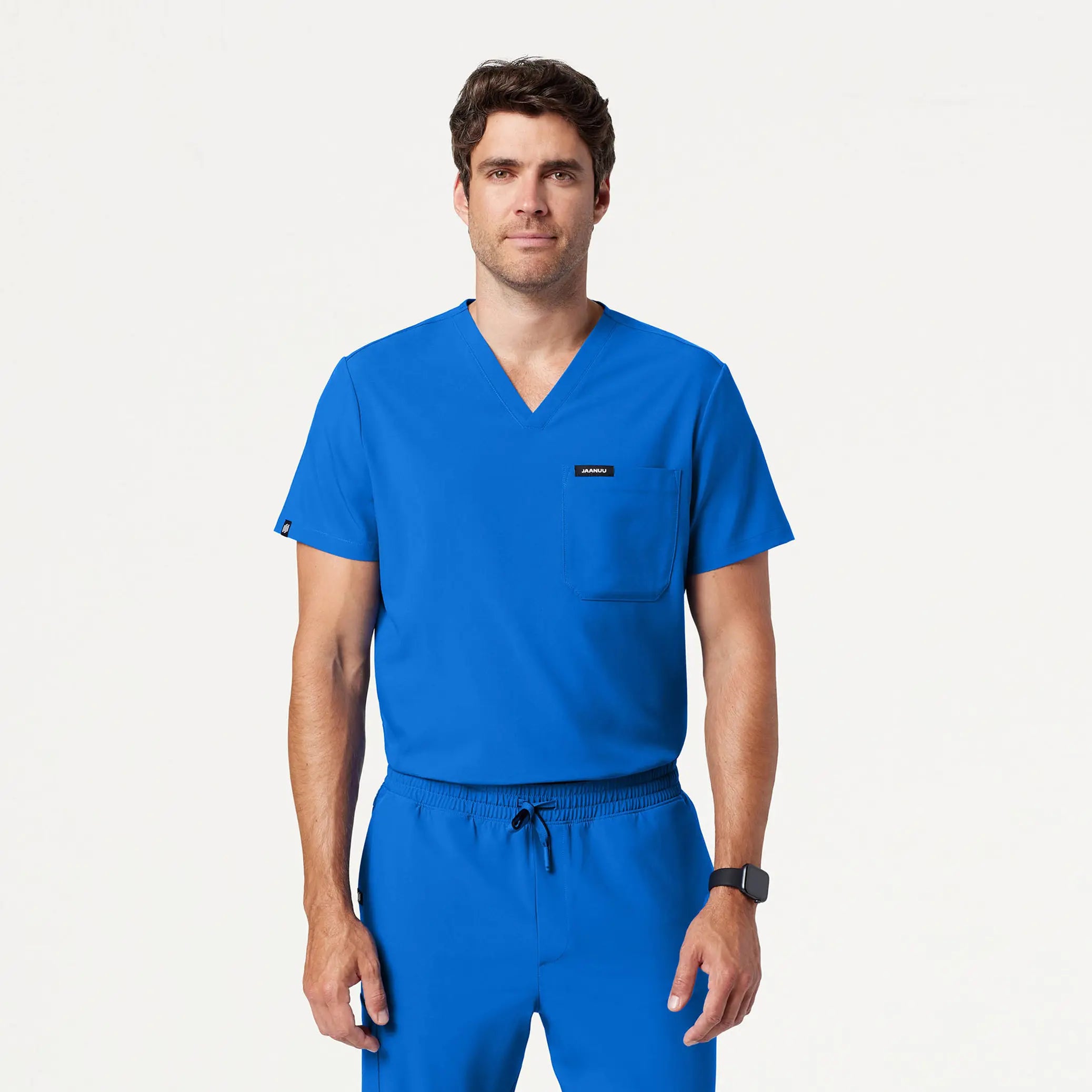 Crazy Deals Jaanuu Men's Holmes ULTRAlite™ 1-Pocket Scrub Top - Royal Blue