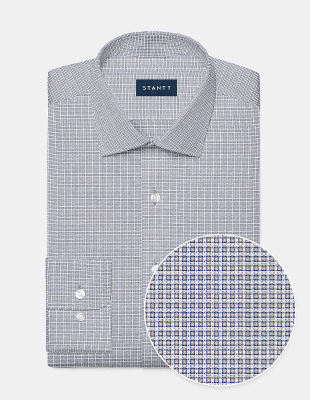 Weekend Steals Await Navy and Marigold Oval Dress Dobby