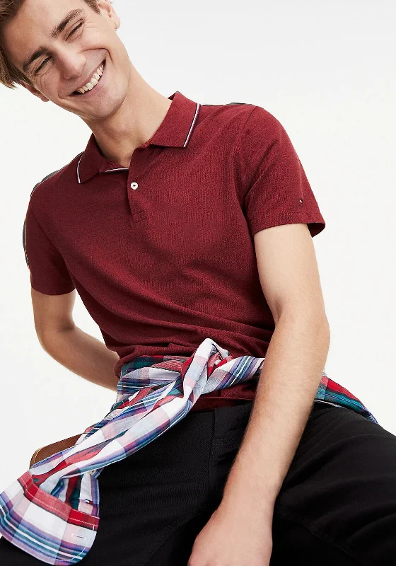 Fantastic Offers Tommy Hilfiger Heather Tipped Polo Shirt, Red