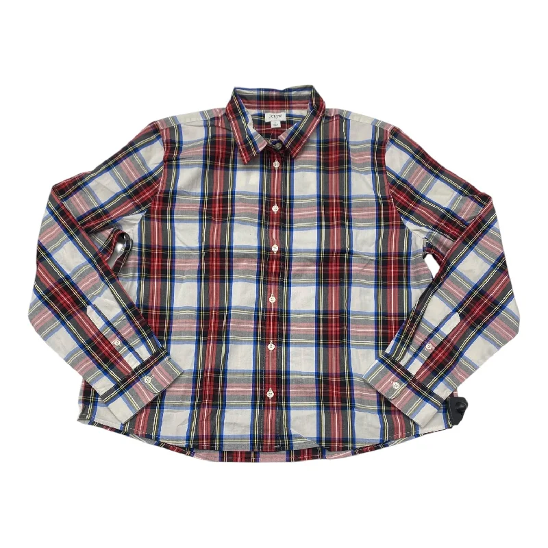 Weekend Bargains to Snag Top Long Sleeve By J. Crew In Plaid Pattern, Size: L