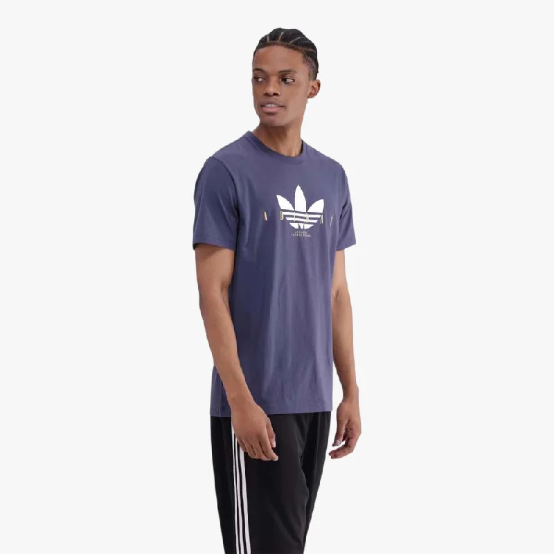 Unmissable Offer Adidas Mens Trefoil Script Short Sleeve Tee Shadow