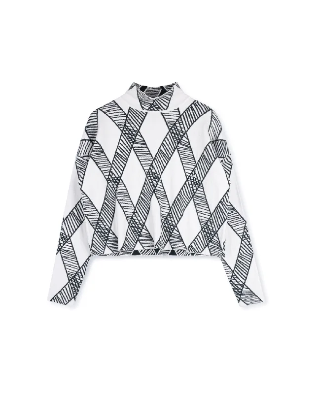 Today's Deal Oversized Knit Top With Graph Design