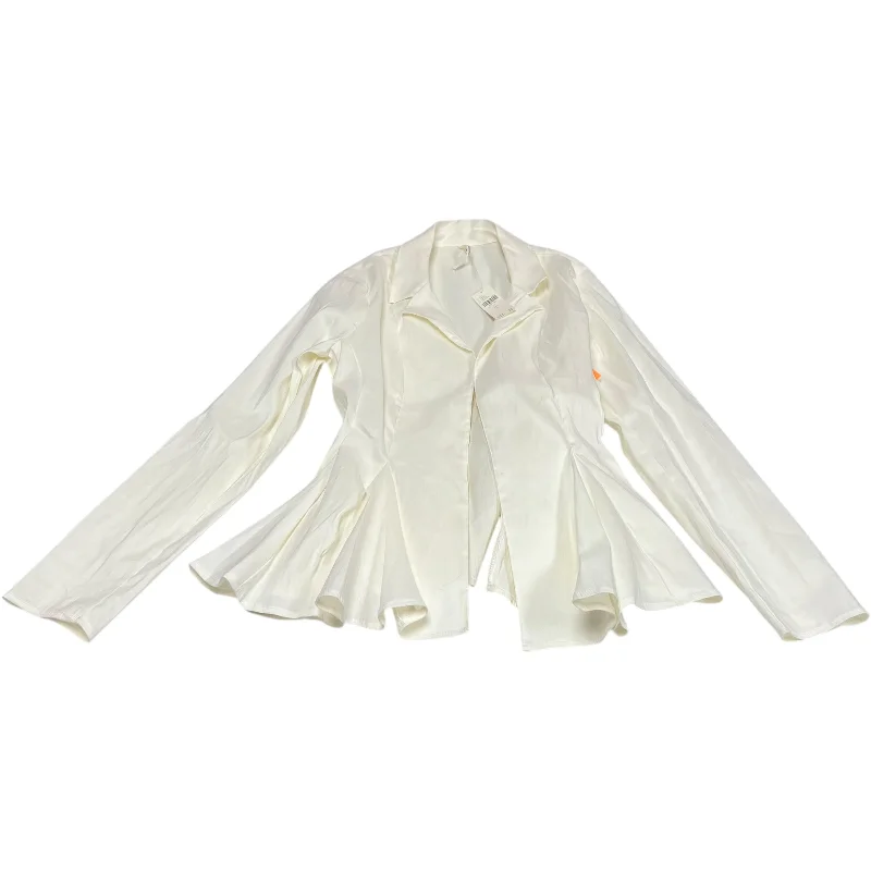 While Supplies Last Blazer By Anthropologie In Cream, Size: S
