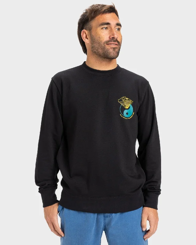 New Markdowns Mens Graphic Mix Crew Neck Jumper