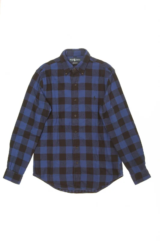 Weekend Discounts to Snag Ralph Lauren - Blue Plaid Long Sleeve Button Down - S