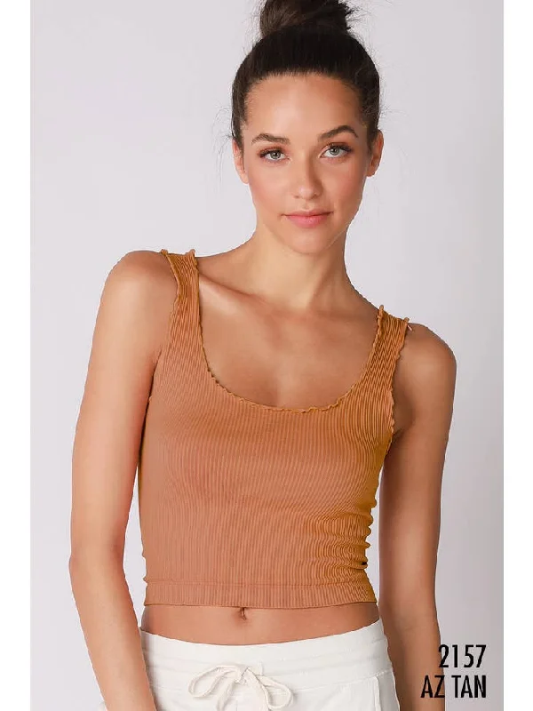 Weekend Wonders Await! Lettuce Edge Crop Top