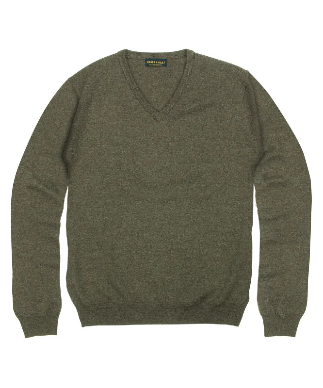 Lowest Price 100% Pure Merino Wool Zegna Baruffa V-Neck Sweater - Brown
