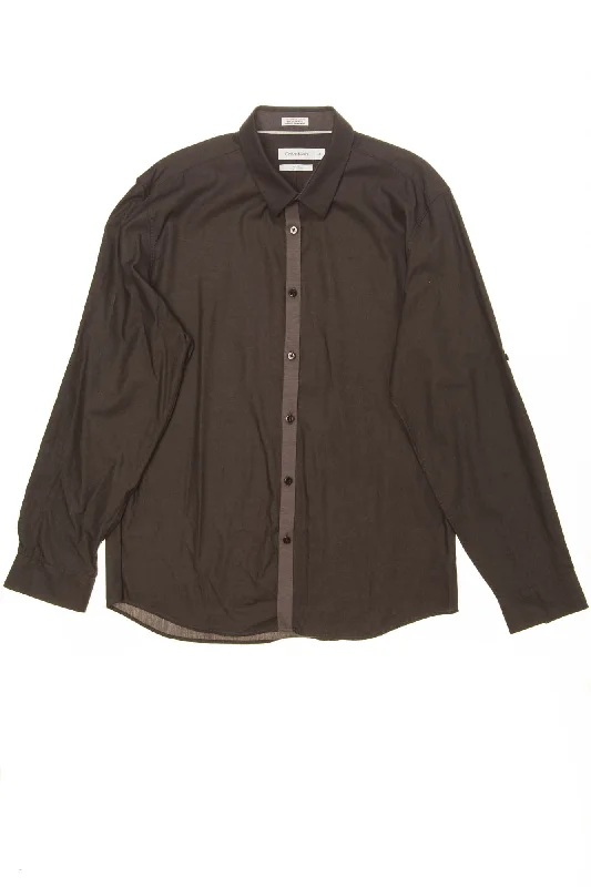 The Best Deal Calvin Klein - Dark Gray Body Fit Button Up - L