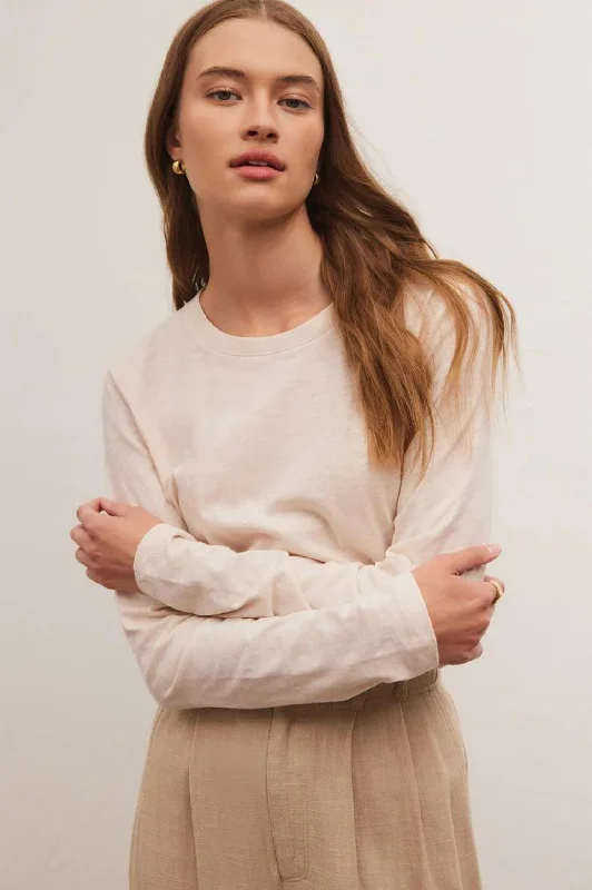 Weekend Price Cuts Galore Modern Slub Long Sleeve Tee