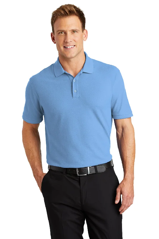 Port Authority Mens Core Classic Short Sleeve Polo Shirt - Carolina Blue