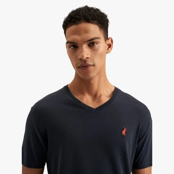 Polo Mens V-Neck Short Sleeve Tee Navy