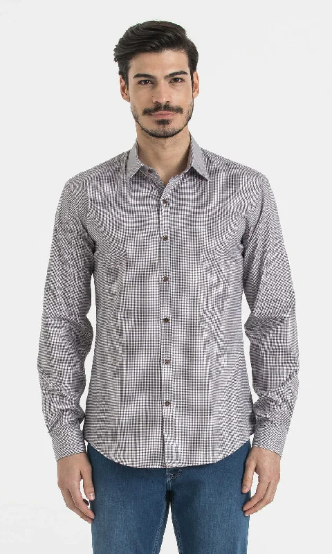 Weekend Offers That Thrill Slim Fit Long Sleeve Patterned Cotton Dress Shirt, Light Brown Houndstooth Weekend Offers That Thrill Slim Fit Long Sleeve Patterned Cotton Dress Shirt, Light Brown Houndstooth