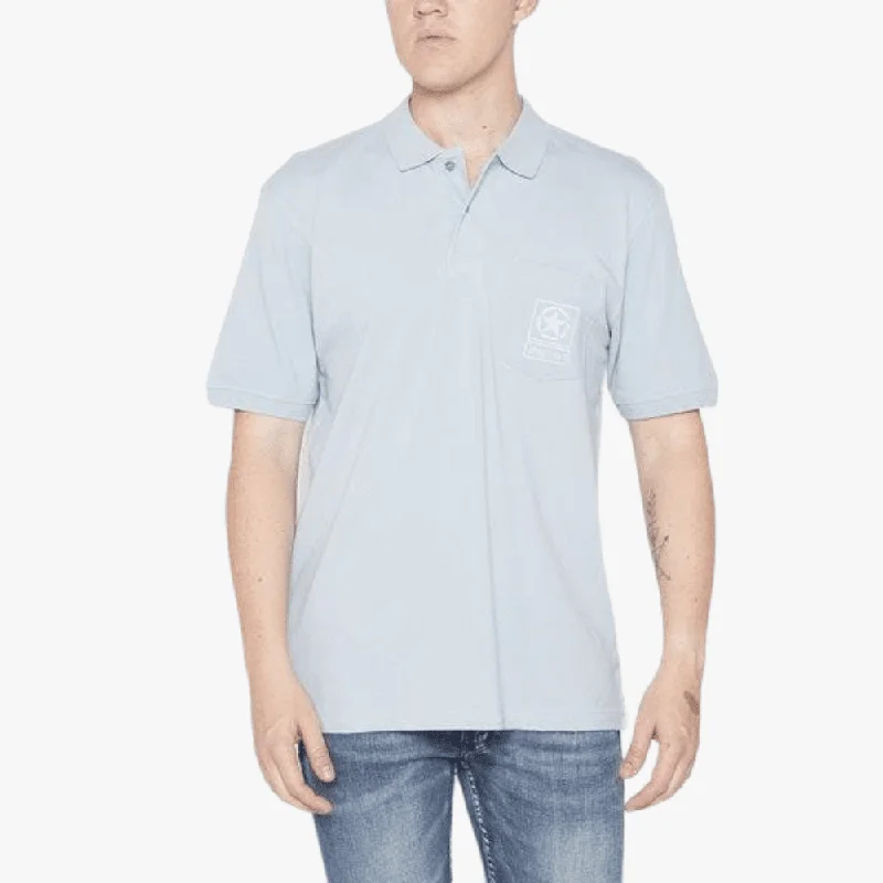 Weekend Steals Await Jeep Mens Piquet Short Sleeve Golfer Sea Ice