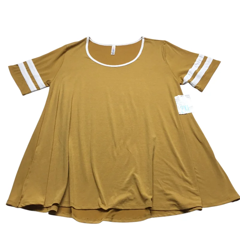 Weekend Deals to Brighten Your Day Top Short Sleeve By Lularoe In Yellow, Size: 2x
