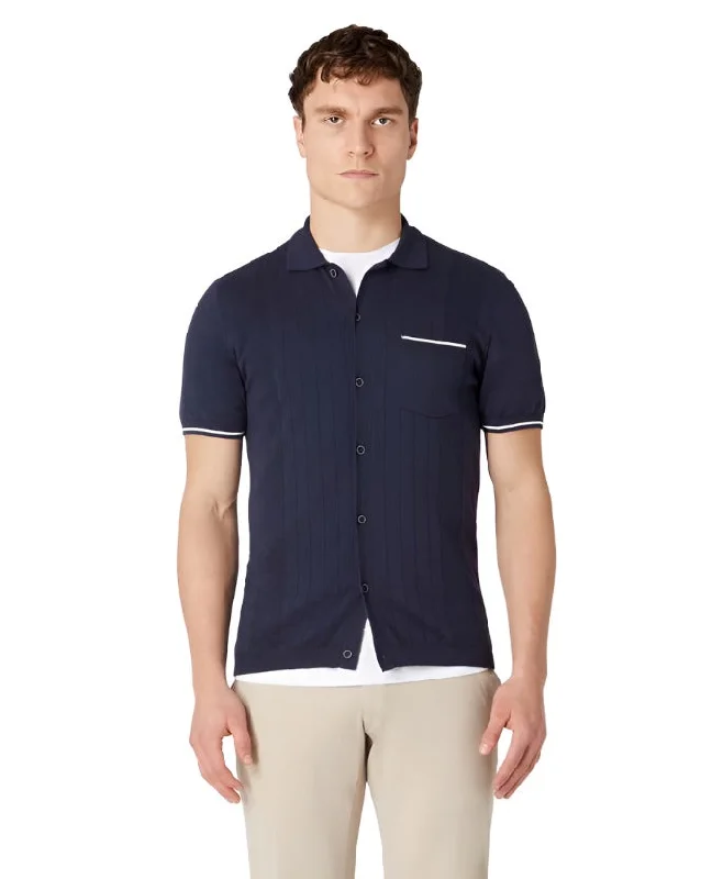 ID50124-Remus Navy Fully Button Polo Shirt