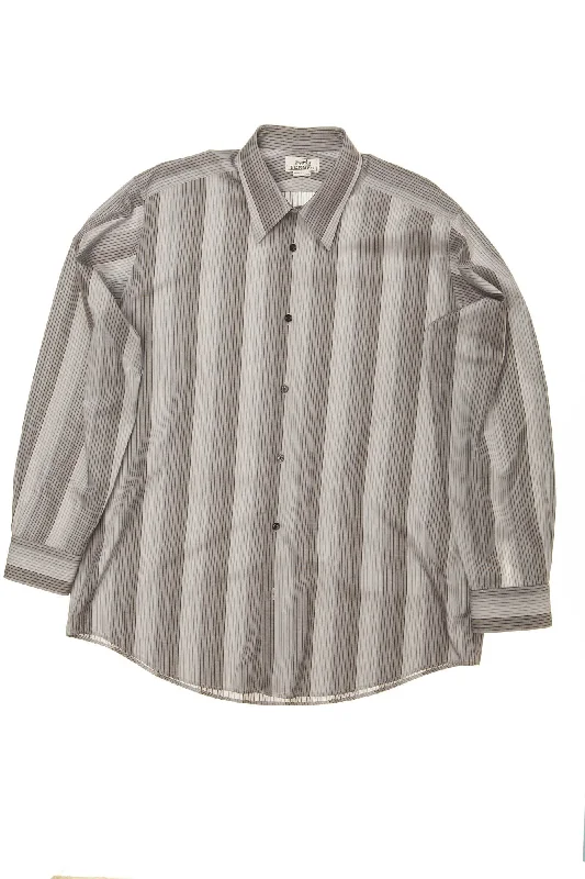 Limited Supply Hermes - Gray Long Sleeve Striped Button Down - IT 43