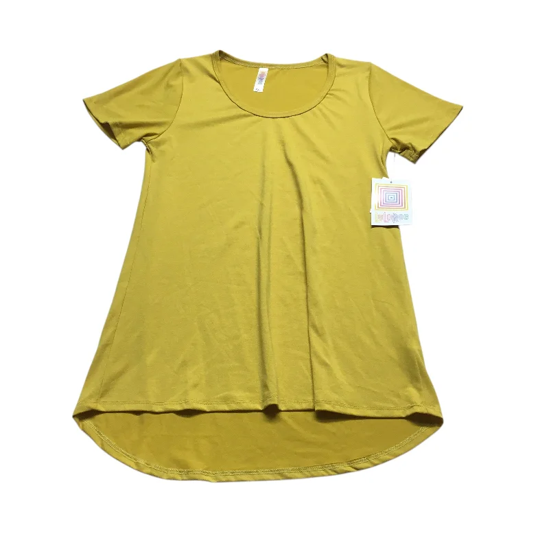 Now or Never Tunic Short Sleeve By Lularoe In Yellow, Size: Xxs