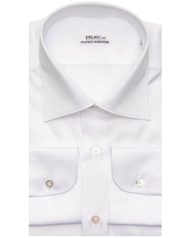 Make Your Weekend Count with Savings White Satin Dress Shirt