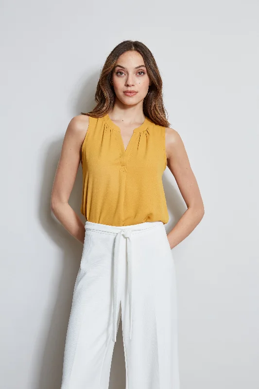 Weekend Discounts to Savor T-Tahari Sleeveless Split Neck Top
