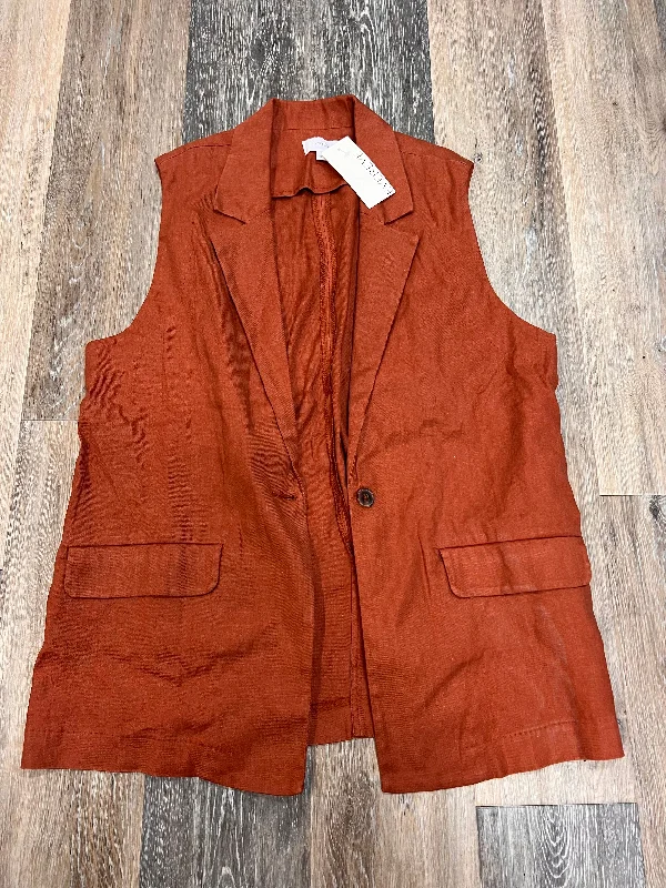 Instant Deal Vest Other By Evereve In Orange, Size: L