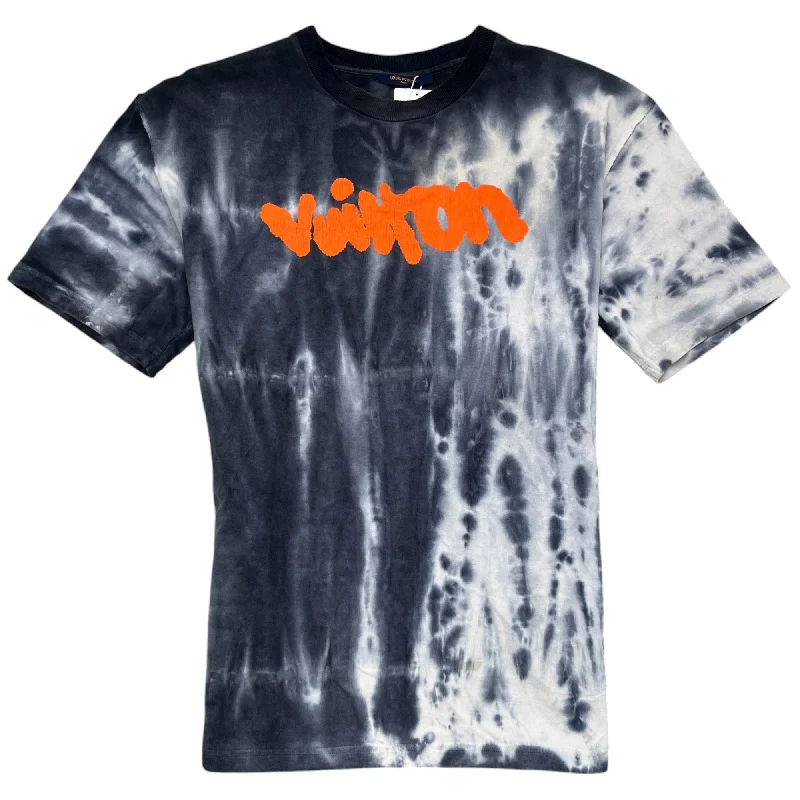 Price Break Men's Tie Dye Graffiti T-Shirt Blue Size XXL