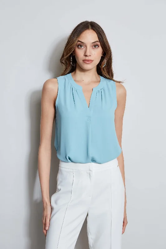 Weekend Offers That Delight T-Tahari Sleeveless Split Neck Top