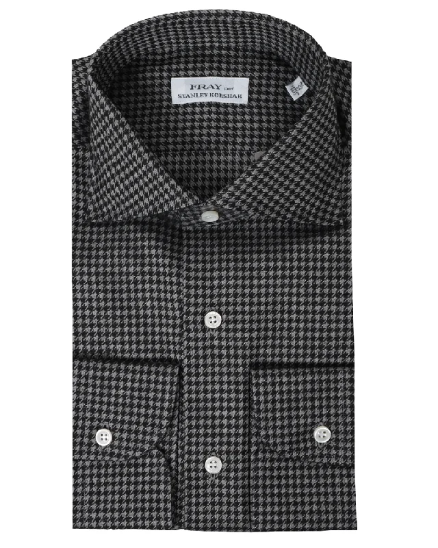 Black and Grey Houndstooth Sportshirt