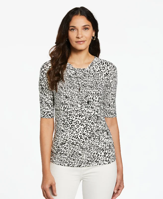 Weekend Deals You Can't Resist Petite Twist Neckline Cut Out Top