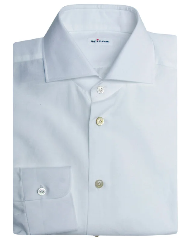 Shop the Weekend Away White Cotton and Linen Solid Dress Shirt
