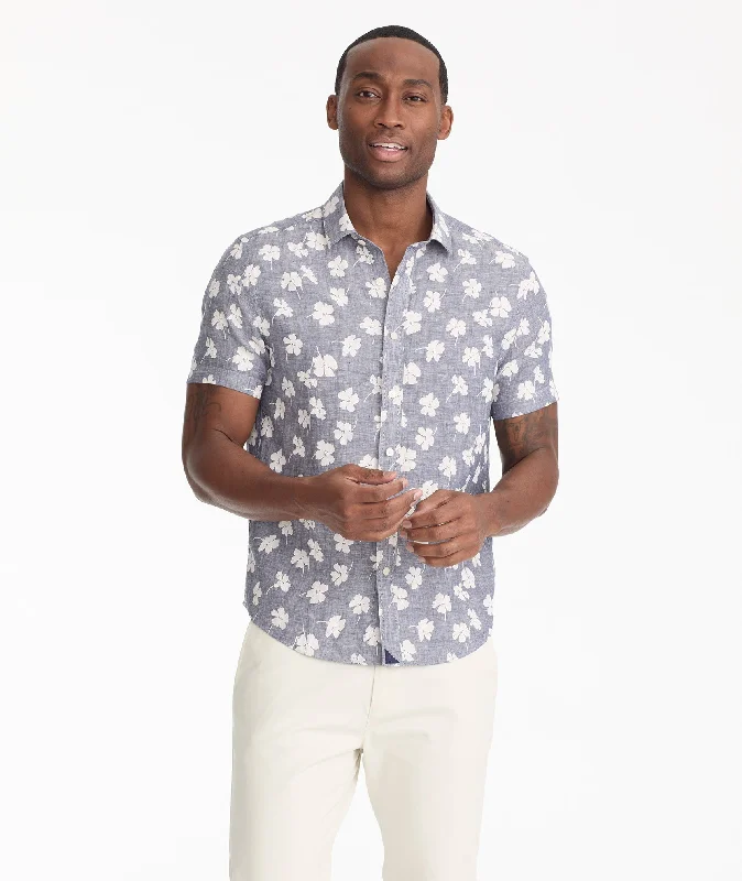 Linen Printed Short-Sleeve Bonner Shirt