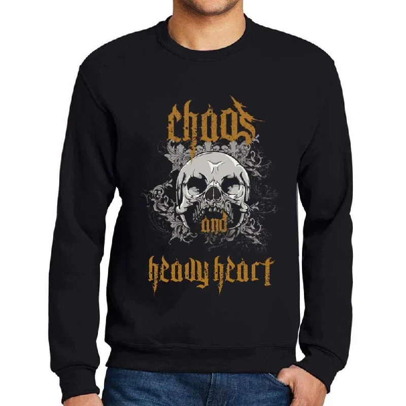 Value Deals Ultrabasic - Homme Imprimé Graphique Sweat-Shirt Chaos and Heavy Heart Noir Profond Value Deals Ultrabasic - Homme Imprimé Graphique Sweat-Shirt Chaos and Heavy Heart Noir Profond