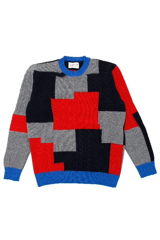 Weekend Savings Extravaganza Patchwork Cable Crew