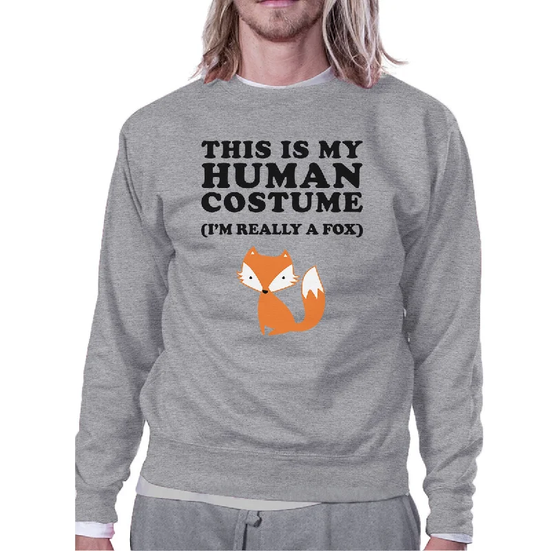 New Markdowns This Is My Human Costume Fox Grey Sweatshirt