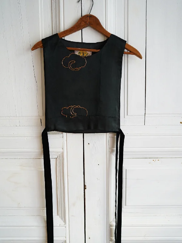 Crazy Deal Unlogical Poem Classical Style Gold Embroidery Patchwork Rose Brocade Smock