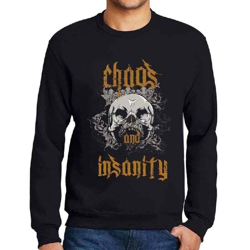 Weekend Offers That Shine Ultrabasic - Homme Imprimé Graphique Sweat-Shirt Chaos and Insanity Noir Profond