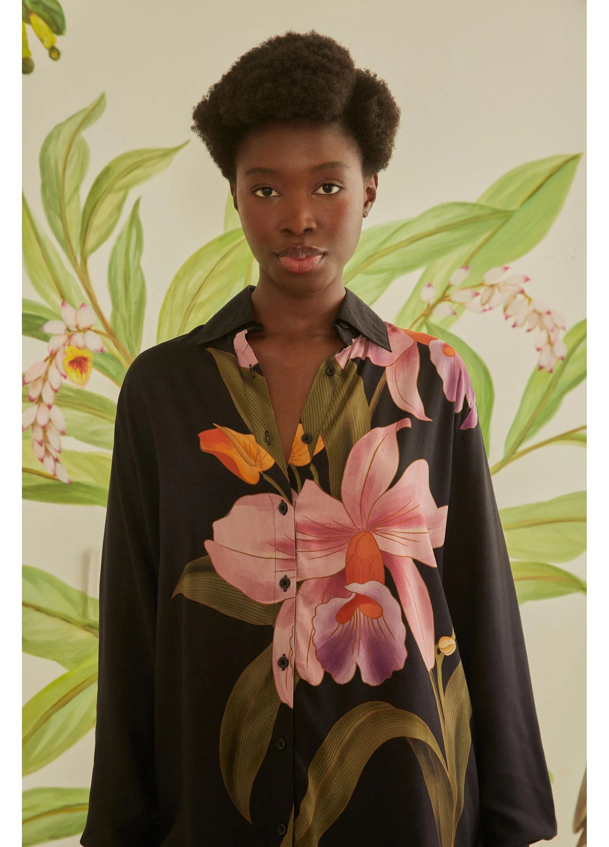Weekend Deals You Can't Resist Camisa Manga Longa Orquidea